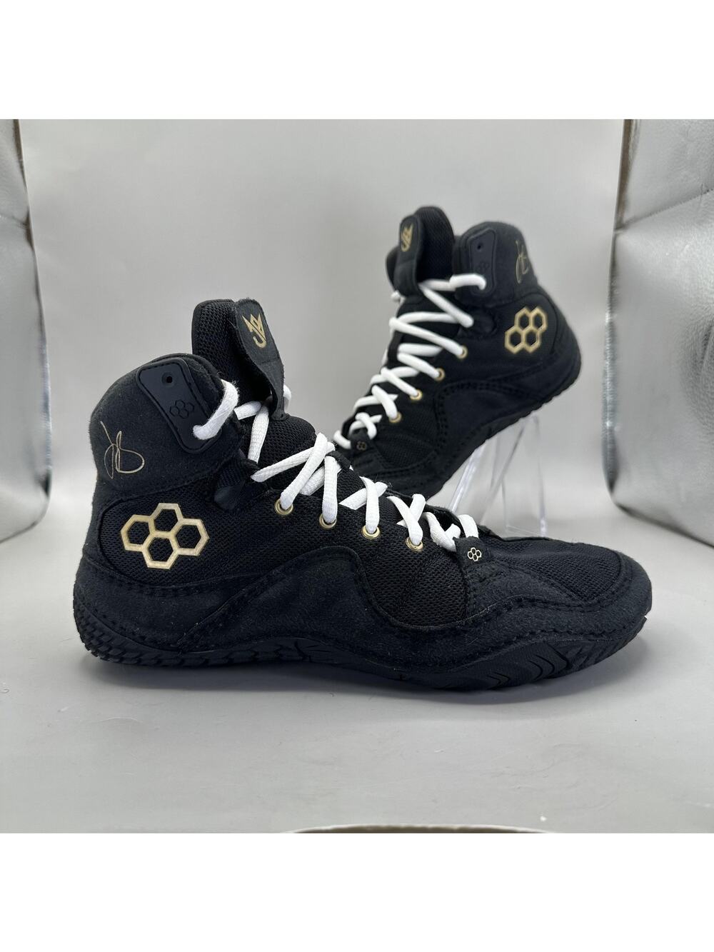 Rudis JB1 All I See Is Gold Wrestling Shoes Mens Size 7 Black High Top Sneakers